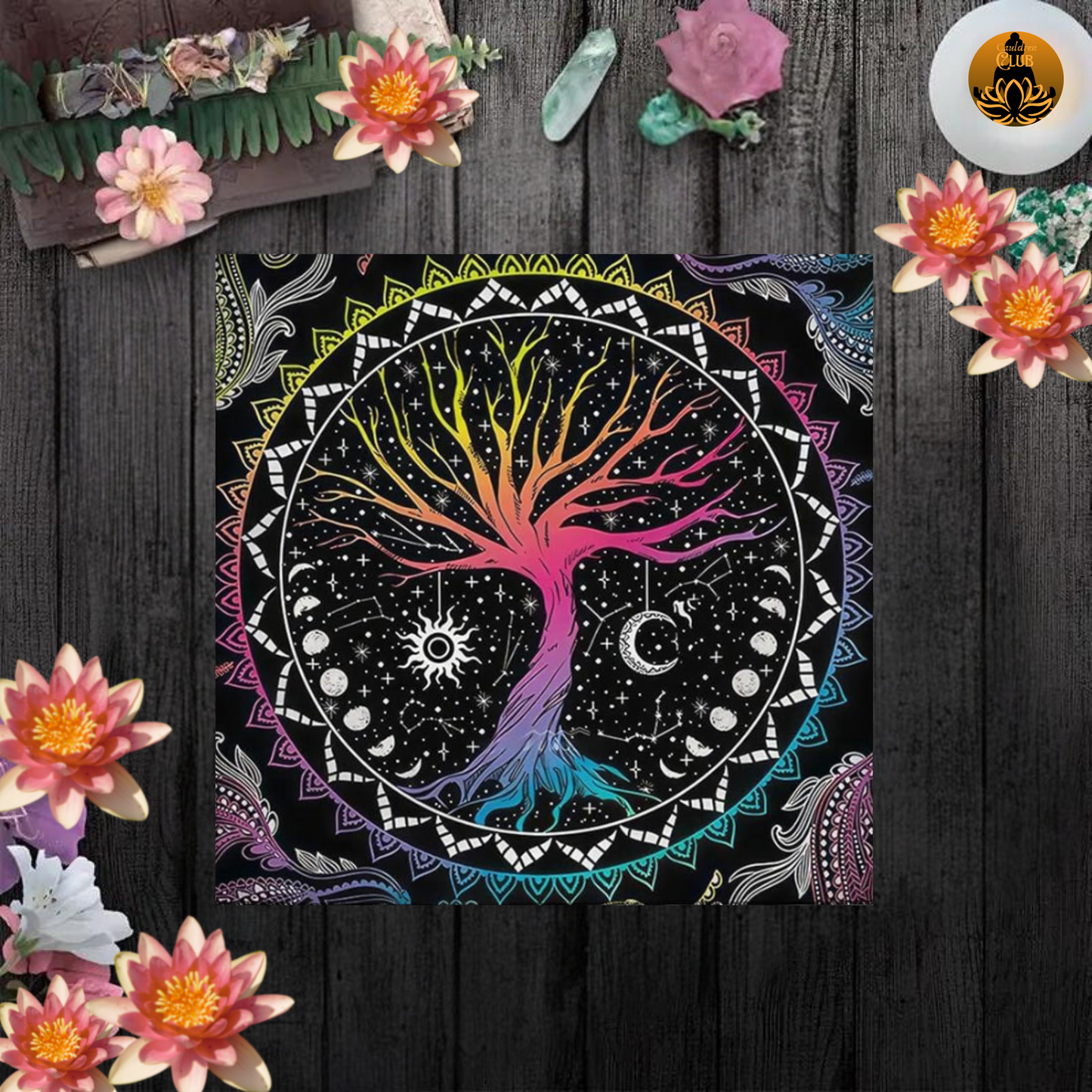 Multicolour Tree of Life Alter Cloth