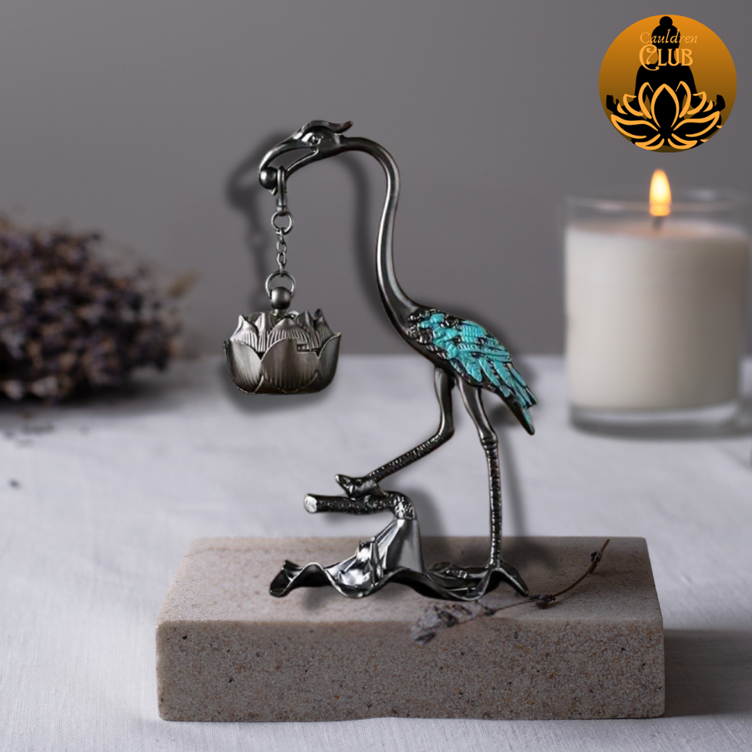 Blue Stork 2 Incense Holder