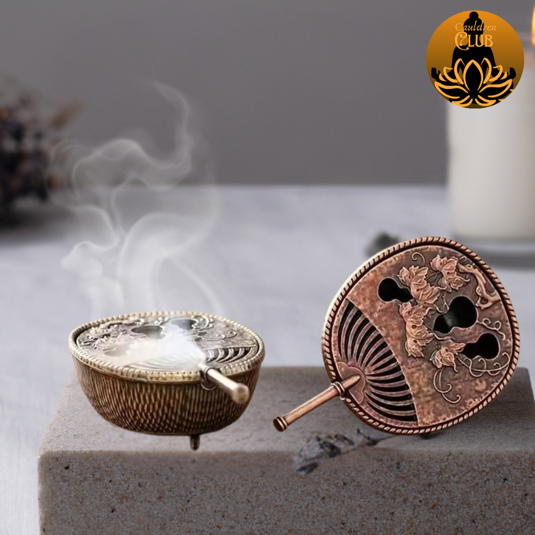 Vintage Fan Incense Burner - Bronze