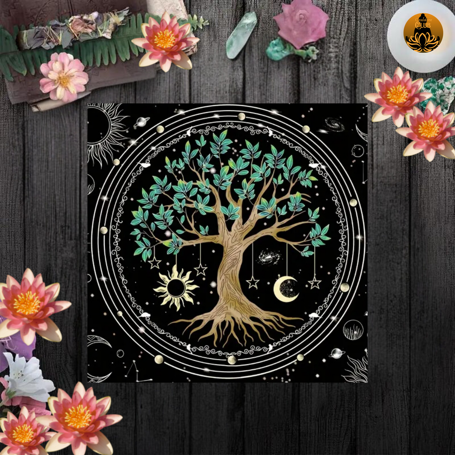 Green Tree of Life Alter Cloth