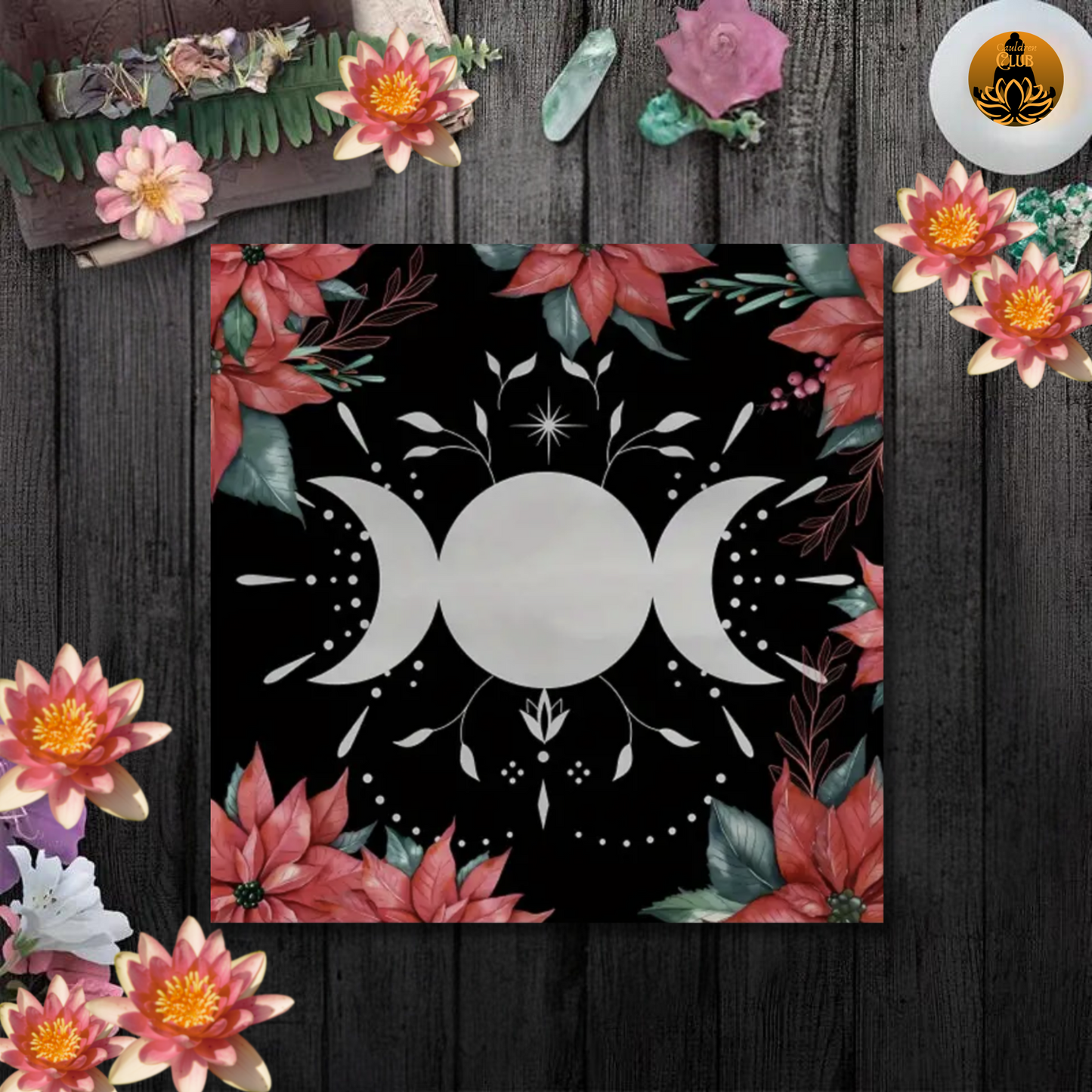Red Flower Moon Alter Cloth