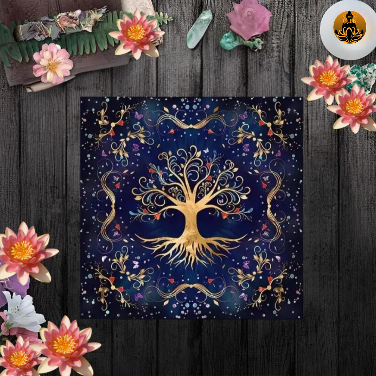 Blue Tree Of Life Alter Cloth