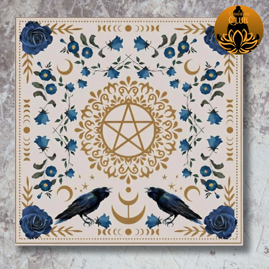 Blue Rose Crow Alter Cloth