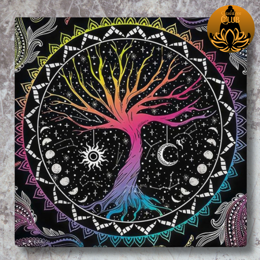Multicolour Tree of Life Alter Cloth