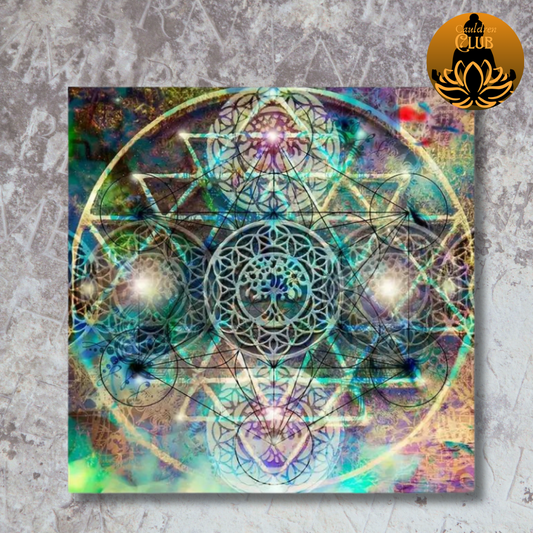 Mystical Geometry Green Tree of Life Alter Cloth