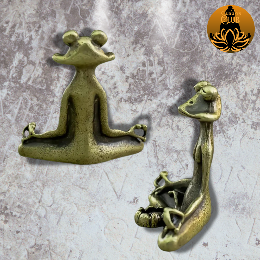 "Let It All Hang Out" Frog Incense Holder - Bronze
